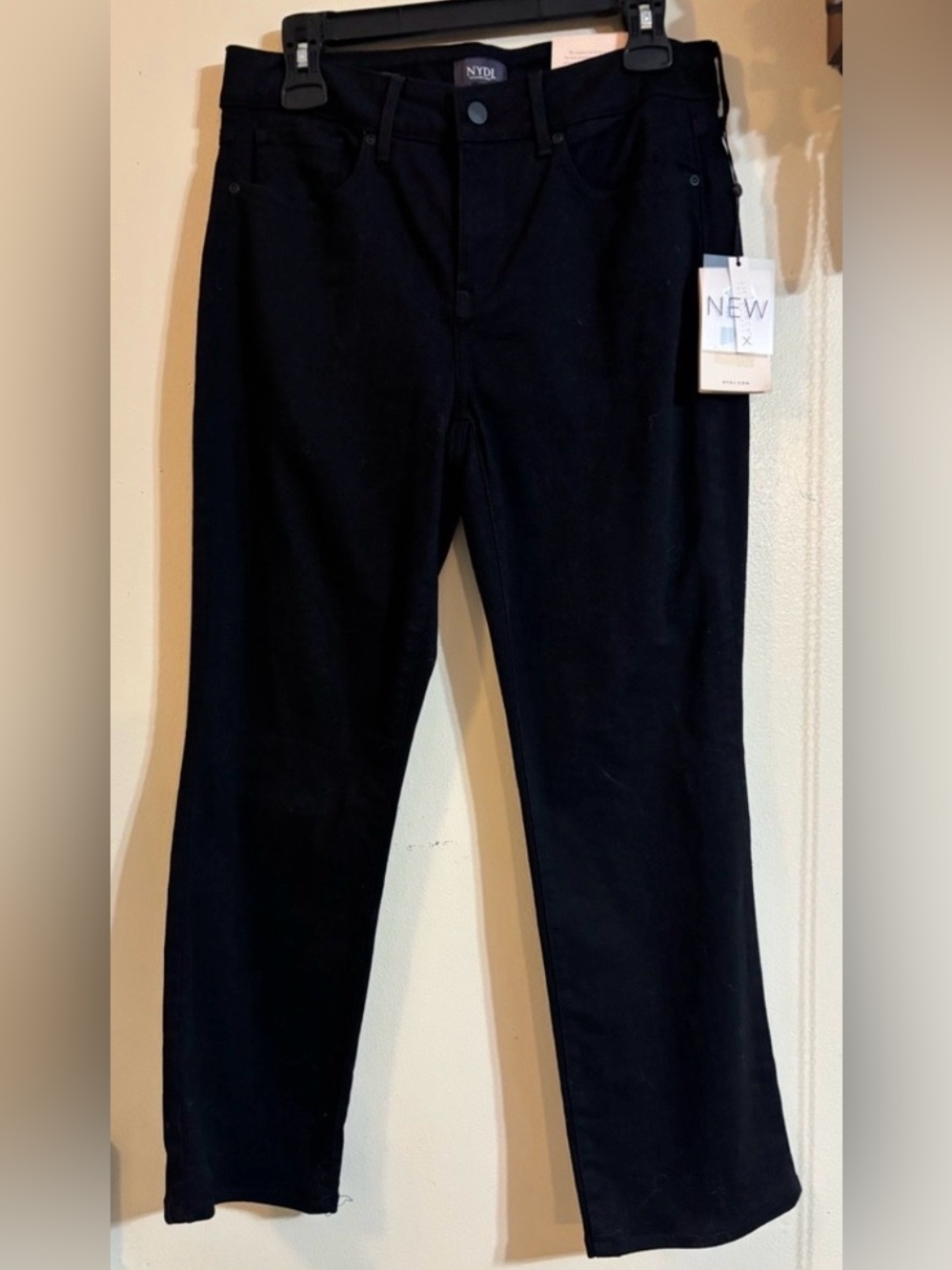 NYDJ Women's Classic Black Straight Leg Ankle Jeans With Lift & Tuck NEW - Picture 3 of 8